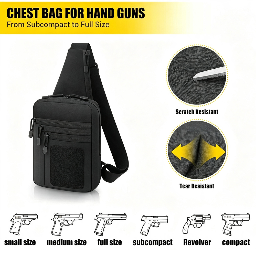 Concealed Carry Chest Gun Bag  - Edc Concealed Carry Sling Bag review and price