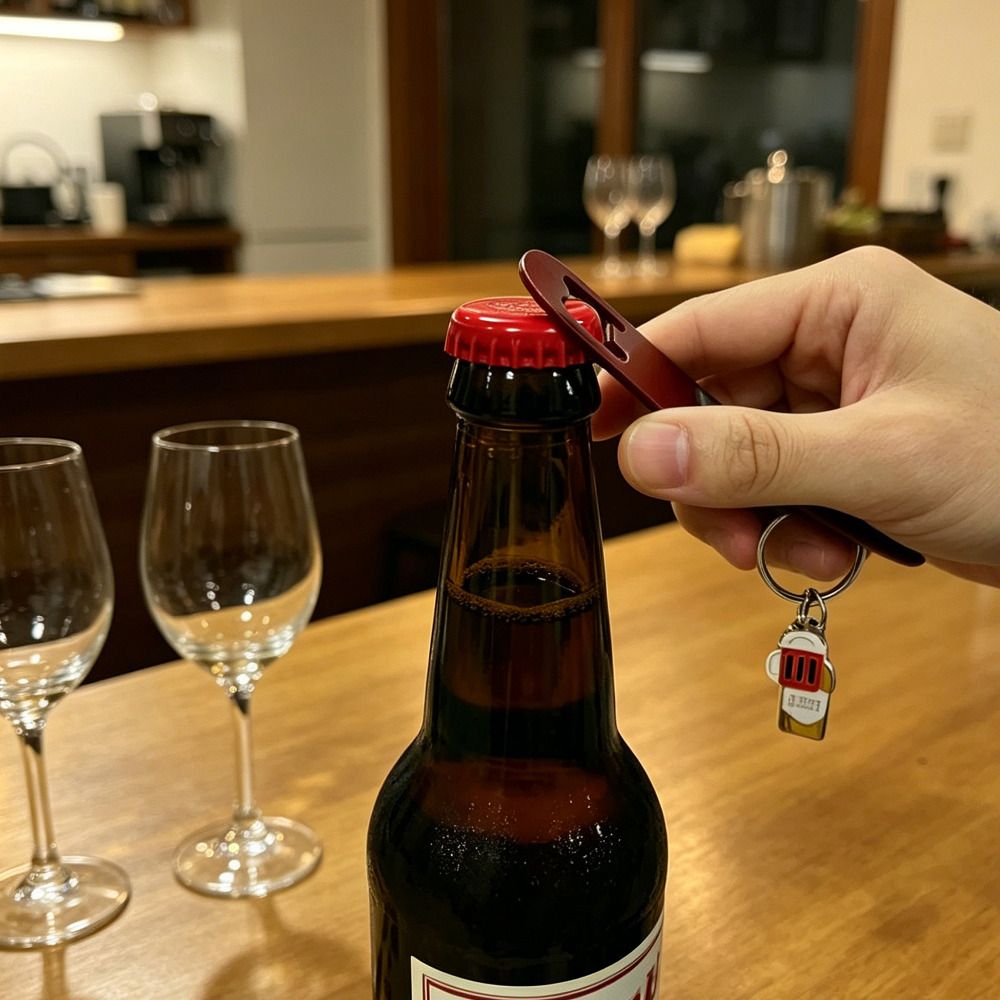 Personalized Stainless Steel B - Bottle Opener Keyring review and price
