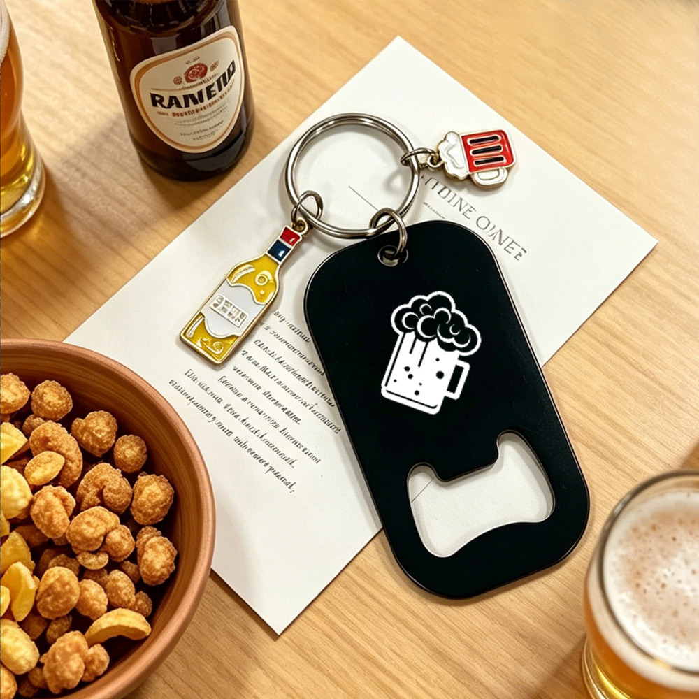Personalized Stainless Steel B - Bottle Opener Keyring review and price